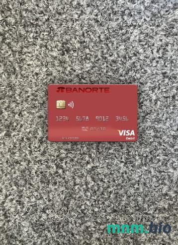 Mexico Banorte bank visa obciążyć card wygląd fotograficzny skan PSD + zdjęcie